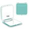 Compact 15X Magnifying Makeup Mirror for Travel, Small Pocket Mirror-Handheld, Foldable &amp; Portable 2-Sided with 15X Magnifying and 1X Mirror for Purses - Square 3.3 x 3.3 inch (Green)