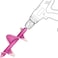 Power Planter Bulb Auger &amp; Bedding Plant Tool - 3"x7" Garden Auger Drill Bit with 3/8" Non-Slip Hex Drive, Hand-Welded Planting Auger Gardening Drill, Earth Auger Digging Tools, Up to 6" Deep, Pink