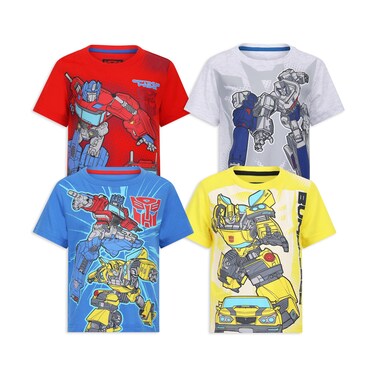 Transformers One Hasbro Boys 4 Pack Short Sleeve T-Shirt for Toddler and Big Kids