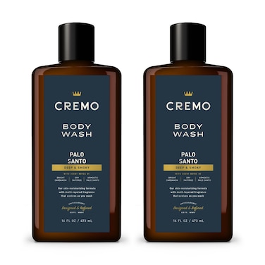 Cremo Rich-Lathering Palo Santo (Reserve Collection) Body Wash, Notes of Bright Cardamom, Dry Papyrus and Aromatic Palo Santo, 16 Fl Oz (2-Pack)