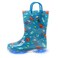 EUXTERPA Toddler-Kids Waterproof Light Up Rain Boots with Handles for Boys Little Kid size 2 Spaceship