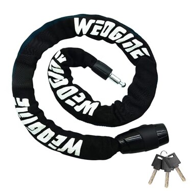 Bike Chain Lock, Heavy Duty Anti-Theft Bicycle Chain Lock, 2.72 Ft Security Bike Locks with 3 Keys, Waterproof Lock Chain for Bike, Bicycle, Scooter, Motorcycle, Door, Gate, Fence