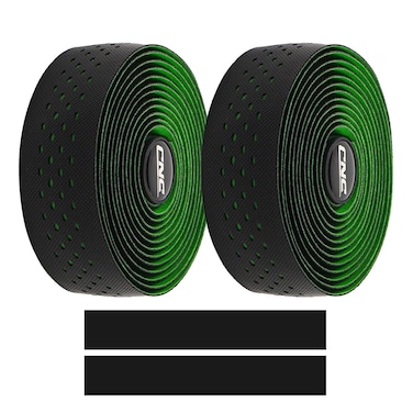 CNC Bike Handlebar Tape, Road Bicycle Bar Tapes, 2 Pcs Cycling Handle Wraps for Mountain Bike, Black/Blue/Green/Red/White/Yellow/Pink (Green)