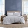Nautica- Twin Duvet Cover, Cotton Reversible Bedding with Button Closure, Casual Home D&eacute;cor for All Seasons (Coleridge Stripe Charcoal, Twin)