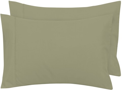Royale Linens King Pillowcase Set of 2 - Bed Pillow Cover - 20&quot; x 40&quot; -Sage Green Pillowcases - 1800 Brushed Microfiber, Wrinkle &amp; Fade Resistant - Soft &amp; Cozy- King Size Pillow Case (King, Sage)