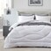 SLEEP ZONE Twin/Twin XL Comforter Duvet Insert, Down Alternative Reversible Comforter, Lightweight, Soft and Breathable Bedding All Season, White