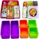Silicone Bento Boxes for Kids Lunch Box Dividers Accessories Inserts Organizers Dishwasher Safe