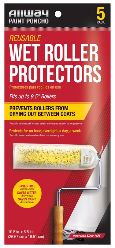 ALLWAY PON-RL Paint Poncho Reusable Wet Paint Roller Protectors, 5 Pack