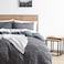 Grey Duvet Cover Queen Size - Boho Bedding Queen Duvet Cover Set, 3 Piece Tufted Double Brushed Boho Duvet Cover with Zipper Closure, 1 Queen Size Duvet Cover 90x90 Inches and 2 Pillow Shams