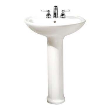 American Standard 0236.111.020 Cadet Pedestal Top and Leg with Center Hole Only, White