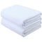 POLYTE Microfiber Oversize Quick Dry Lint Free Bath Towel, 60 x 30 in, Set of 2 (White, Waffle Weave)