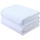 POLYTE Microfiber Oversize Quick Dry Lint Free Bath Towel, 60 x 30 in, Set of 2 (White, Waffle Weave)