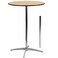 Flash Furniture Lars 30'' Round Wood Cocktail Table with 30'' and 42'' Columns, Adjustable Wood Bar Height Table for Events or Home Use, Natural