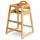 LA Baby Commercial Grade Stack-Able Solid Wood High Chair for Restaurant &amp; Home Use - Natural