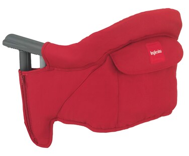 Inglesina Fast Table Chair, Red - Portable Baby High Chair - for Babies &amp; Toddlers 6-36 Months - Collapsible Design - Fits Tables 0.8'' to 3.5'' Thick - Compact &amp; Easy to Use - Travel Bag Included