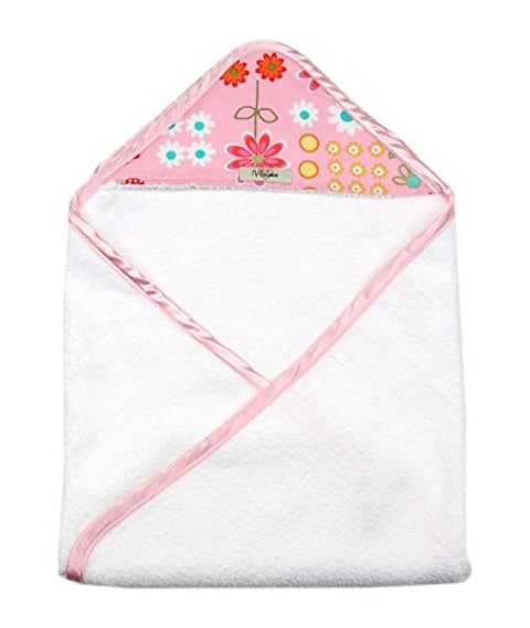 My Blankee Newborn Baby Girl Hooded, Pink Daisy Dance