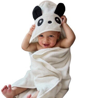 Baby Hooded Towel &ndash; Organic Cotton Baby Bath Towels &ndash; Baby Towels, Baby Bath Towels for Baby Boy, Baby Girl, 32" x 32" Super-Soft and Absorbent Baby Towels for Newborn (Panda)