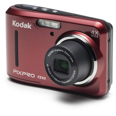 Kodak PIXPRO Friendly Zoom FZ43-RD 16MP Digital Camera with 4X Optical Zoom and 2.7" LCD Screen (Red)