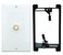 XIIYGJS RCA Wall Plate, Single RCA Keystone Insert with White Center Jack Wall Plate with Low Voltage Mounting Bracket for Subwoofer,Stereo Receiver and Other Equipment with RCA Component Audio/Video