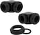 Corsair Xf Hardline 90&deg; 12mm OD Fittings Twin Pack, CX-9052022-WW, Black