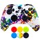 9CDeer 1 Piece of SiliconeTransfer Print Protective Cover Skin + 6 Thumb Grips for Xbox One/S/X Controller Cartoon Paints