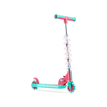 Jetson Gabby's Dollhouse 3-Wheel Kick Kids Scooter, LED Lights on Stem &amp; Light-Up Wheels, Lightweight Frame, Height-Adjustable Handlebar, Lean-To-Steer System, Easy-Fold Mechanism, Ages 3+, JGABY-3KIK