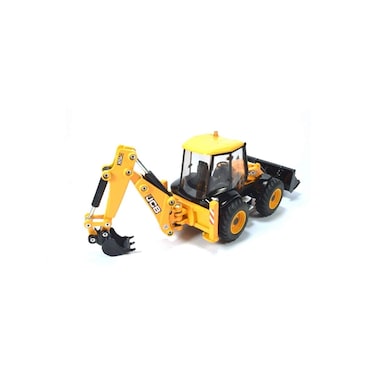 Siku 3558, JCB 4CX Backhoe Loader, 1:50, Metal/Plastic, Yellow, Multifunctional, Can be Combined Models of The Same Scale