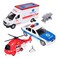 SUPSTEM 3 PCS Emergency Vehicle Toys, Toddlers Cars with Lights and Siren Sound, Including Play Police Car, Ambulance Toy and Toy Helicopter, Rescue Vehicle Toys for Kids Ages 4-8