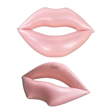Giant Swimming Lips Pool Float &ndash; 43.3 x 31.5 Inch Giant Pink Lips Pool Float Adult Water Lounger Big Inflatable Mouth Print Row Water Toy Rest Pink