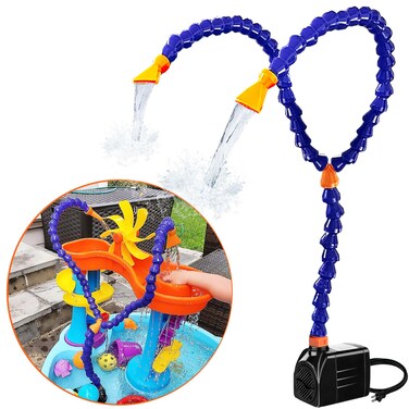 Dalema Water Table Pump,Kids Water Table Water Pump for Water Table,Mini Continuous Water Pump for Water Table,Small Water Table Pump for Toddlers 1-3 Sand Water Play Table,Double Tube.