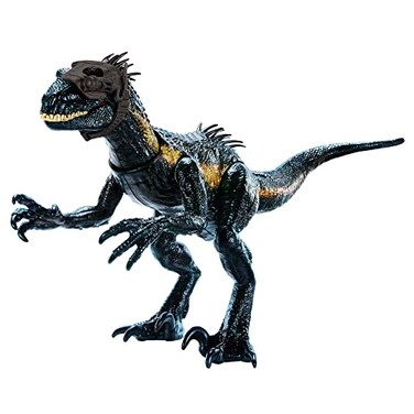 Mattel Jurassic World Track 'n Attack Dinosaur Action Figure, Indoraptor Toy with Lights, Sound, Motion &amp; Accessories, Plus Downloadable App &amp; AR