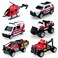 Mini Diecast Emergency Rescue Vehicle Car Set ,6 Pack Emergency Rescue Vehicle Car Ambulance Helicopters Toys for Toddlers Ages 1 2 3-5 6 Birthday Stocking Stuffers for Kids Gifts