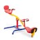 gym dandy Spinning Teeter Totter - Impact Absorbing Kids Playground Equipment - 360 Degree Rotation, Red, Yellow &amp; Blue, 99 Inch, (TT360)