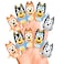 Bluey Bath Finger Puppets, 10 Pc - Party Favors, Educational, Bath Toys, Story Time, Beach Toys, Playtime, Stocking Stuffer