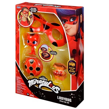 Miraculous: Tales Of Ladybug And Cat Noir Ladybug Role Play Set Ladybug Costume Kids Fancy Dress Set With Mask And Accessories Ladybug Superhero Costumes For Girls And Boys