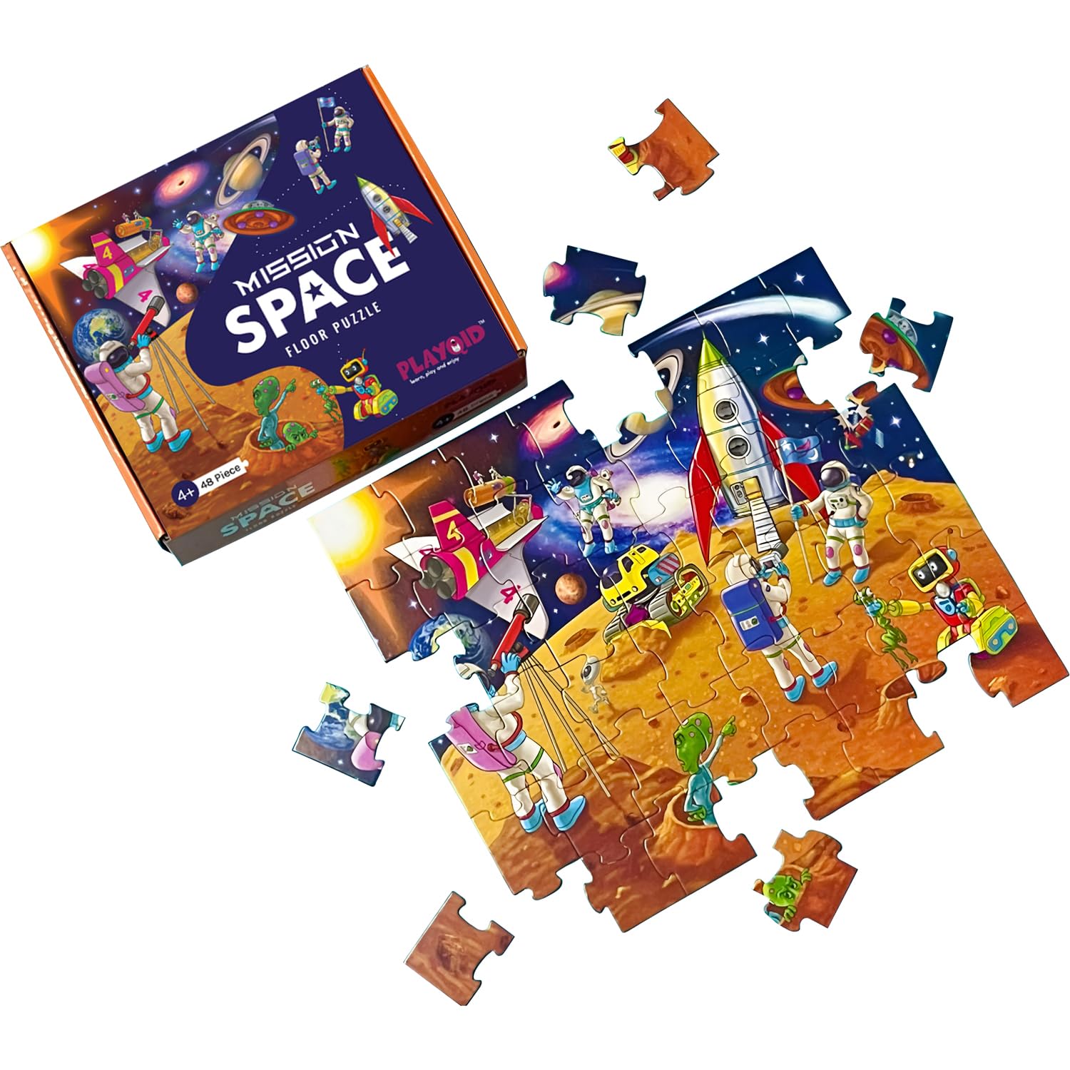 Buy Playqid Space Solar System Jigsaw Puzzle for Kids Planets of Galaxy ...