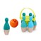 B. toys &ndash; Kids Bowling Set &ndash; 6 Pin Bowling Set &amp; Ball &ndash; Wooden Pins &amp; Carry Caddy &ndash; Family Activities &amp; Games &ndash; 2 Years + &ndash; Bowling Set