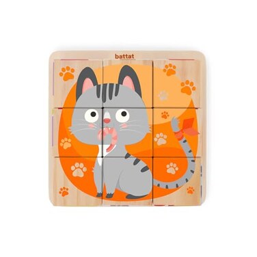 Battat &ndash; Wooden Cube Puzzle &ndash; Puzzles for Toddlers - 6 Puzzles in 1 &ndash; Wooden Toys &ndash; Educational Toys &ndash; 2 Years + &ndash; Puzzle Cube: Pets