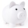 PJDRLLC Large Piggy Bank, Unbreakable Plastic Money Bank, Coin Bank for Girls and Boys, Large Size Piggy Banks, Practical Gifts for Birthday, Easter, Christmas (White)