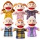 6 Pcs Family Hand Puppets 12 Inch Grandparents, Mom &amp; Dad, Brother &amp; Sister Plush Hand Puppet Toys Role-Play Toy Puppets for Kids Storytelling Imaginative Pretend Play Teaching Preschool(6 Family A)