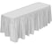 DecorRack Table Skirt, 29 in x 14 ft -BPA Free- Plastic Tableskirt, Disposable, Reusable, Rectangular Tablecloth Skirt, White (1 Pack)