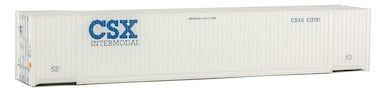 Walthers SceneMaster HO Scale Model of CSX Transportation (White, Blue) 53' Singamas Corrugated Side Container,949-8520