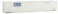Walthers SceneMaster HO Scale Model of CSX Transportation (White, Blue) 53' Singamas Corrugated Side Container,949-8520