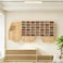 Wood Toy Car Display Rack, Holds 42 Diecast Cars Model Car Display Case 1/64 Scale Toy Cars Organizer Freestanding or Wall-Mounted Toy Car Storage Cabinet (Car head+42 compartments without cover)