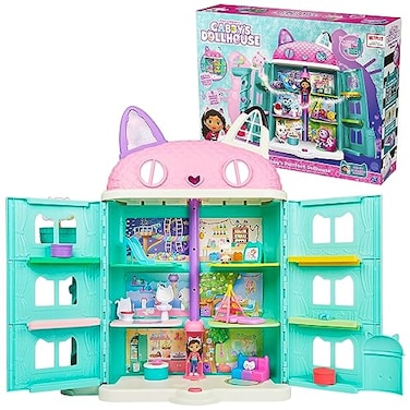 Gabby&rsquo;s Dollhouse, Purrfect Dollhouse with 15 Pieces including Toy Figures, Furniture, Accessories and Sounds, Kids Toys for Ages 3 and up