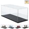 Thickened Clear Acrylic Display Case for Lego 31153 10298 75353 42107 Collectibles, Transparent Box Dustproof Protection with Wood-Plastic Base &amp; String Light, Black Inside 15.7x7.9x9.8inch