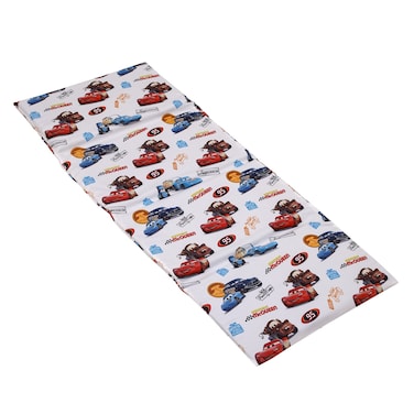 Disney Cars Radiator Springs White, Blue, and Red Lightning McQueen and Tow-Mater Preschool Nap Pad Sheet