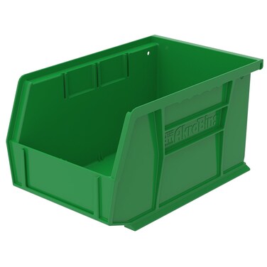 Akro-Mils 30237 AkroBins Plastic Storage Bins, Space-Saving Stackable Bins, Garage Organization Bins, Pantry Organization, Craft Storage, 9-Inch x 6-Inch x 5-Inch, Green, 12-Pack