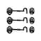 Renovators Supply Manufacturing Door Latch Lock 5 in. Wrought Iron Hook and Eye Latch for Door in Oil Rubbed Bronze Finish with Mounting Hardware Pack of 3