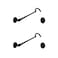 Renovators Supply Manufacturing Door Latch Lock 6 in. Cast Iron Swivel Style Hook and Eye Latch for Door in Oil Rubbed Bronze Finish with Mounting Hardware Pack of 2